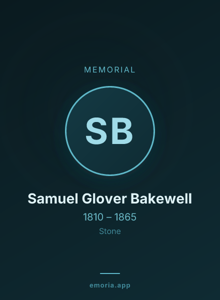 Memorial portrait of Samuel Glover Bakewell