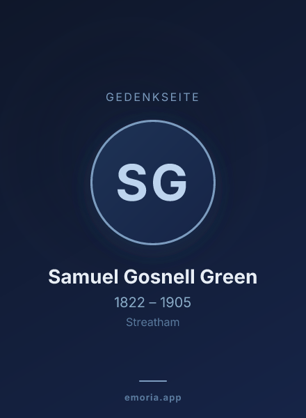 Gedenkportrait von Samuel Gosnell Green