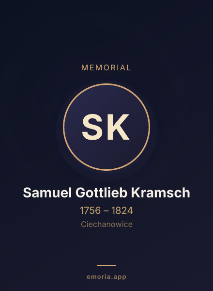 Memorial portrait of Samuel Gottlieb Kramsch