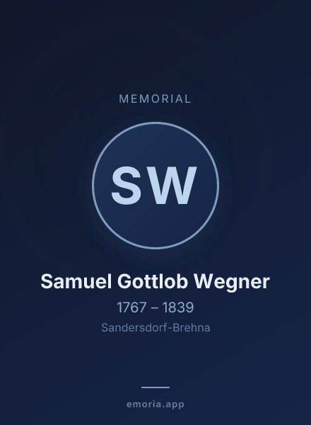 Memorial portrait of Samuel Gottlob Wegner