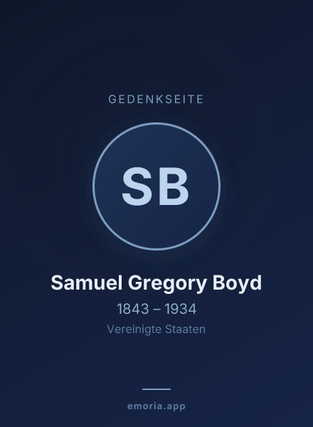 Gedenkportrait von Samuel Gregory Boyd