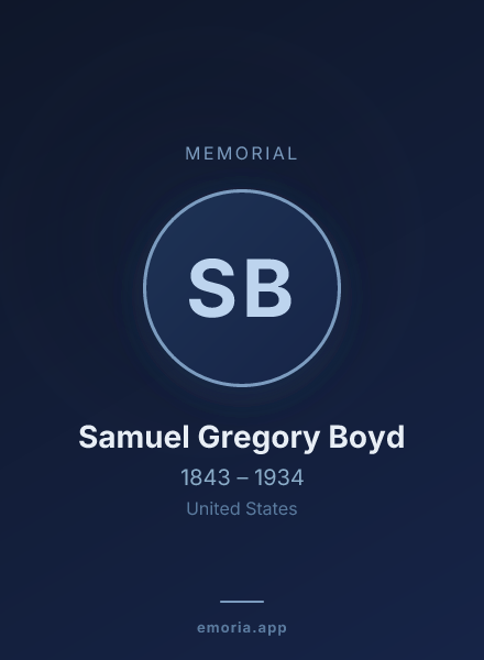 Memorial portrait of Samuel Gregory Boyd