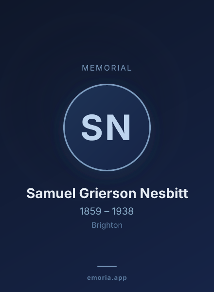 Memorial portrait of Samuel Grierson Nesbitt