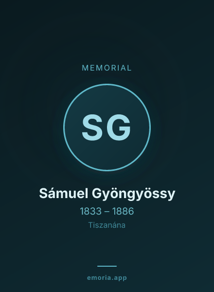 Memorial portrait of Sámuel Gyöngyössy