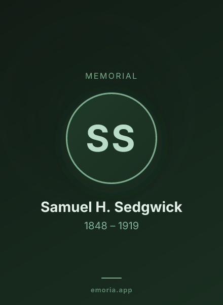 Memorial portrait of Samuel H. Sedgwick
