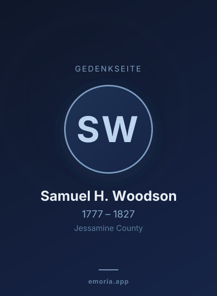 Gedenkportrait von Samuel H. Woodson