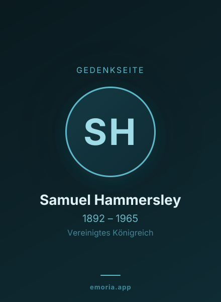 Gedenkportrait von Samuel Hammersley
