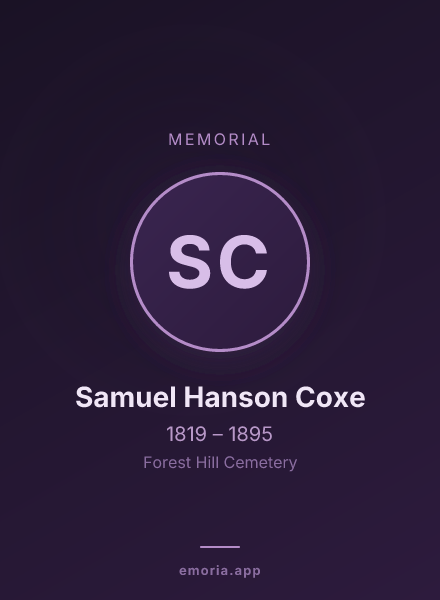 Memorial portrait of Samuel Hanson Coxe