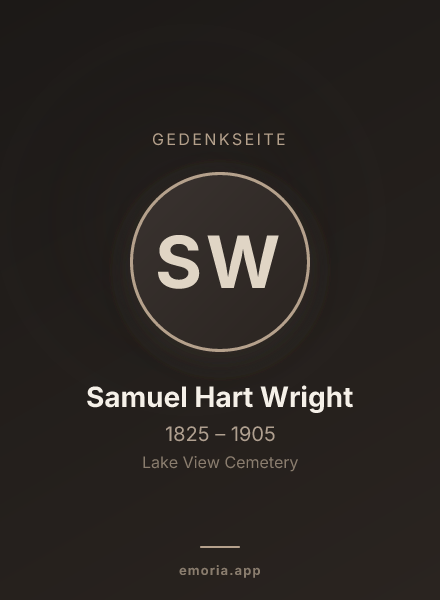 Gedenkportrait von Samuel Hart Wright