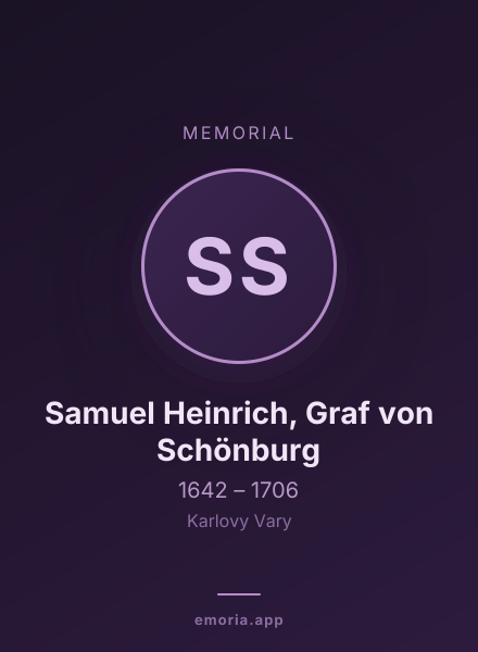 Memorial portrait of Samuel Heinrich, Graf von Schönburg