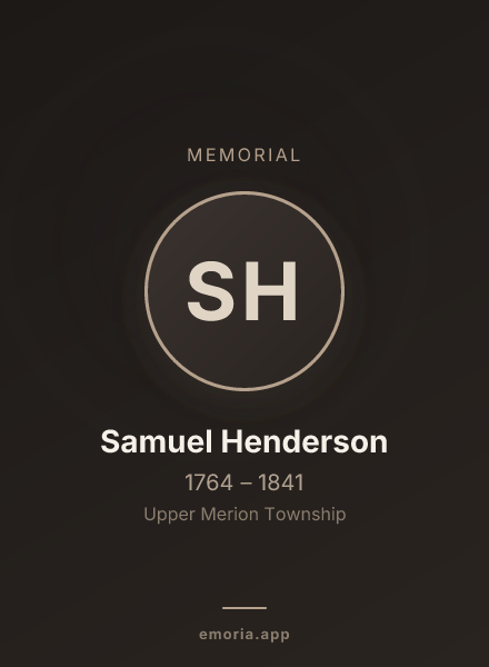 Memorial portrait of Samuel Henderson