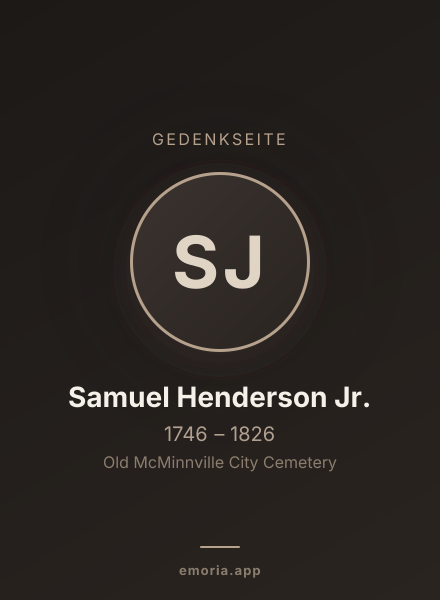 Gedenkportrait von Samuel Henderson Jr.