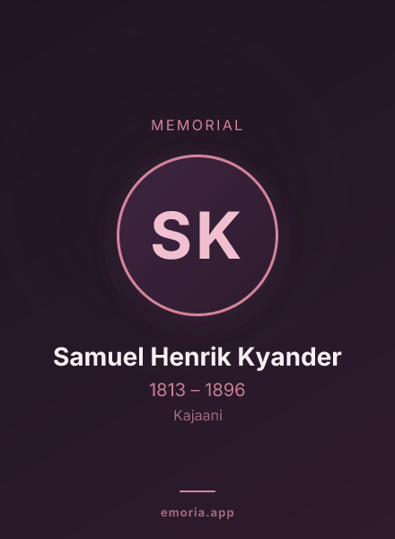 Memorial portrait of Samuel Henrik Kyander