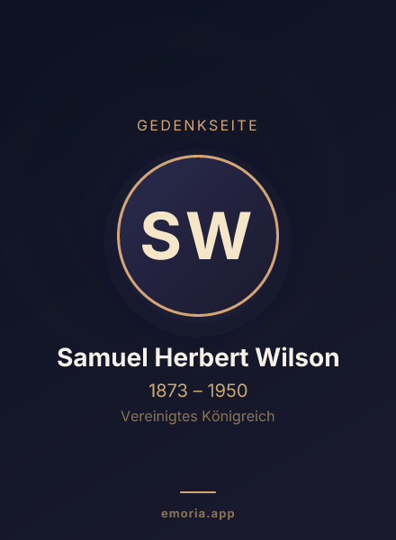 Gedenkportrait von Samuel Herbert Wilson