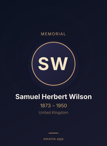 Memorial portrait of Samuel Herbert Wilson