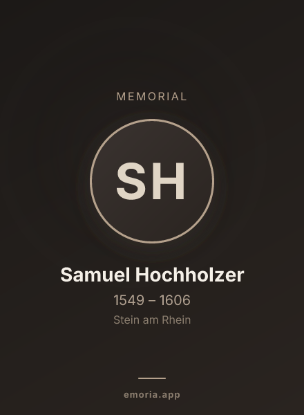 Memorial portrait of Samuel Hochholzer