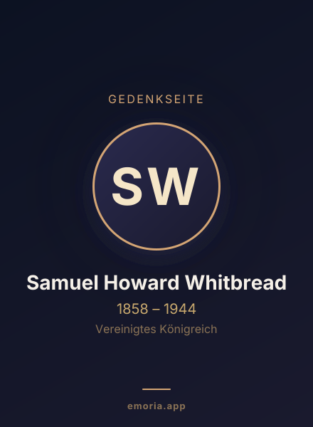 Gedenkportrait von Samuel Howard Whitbread