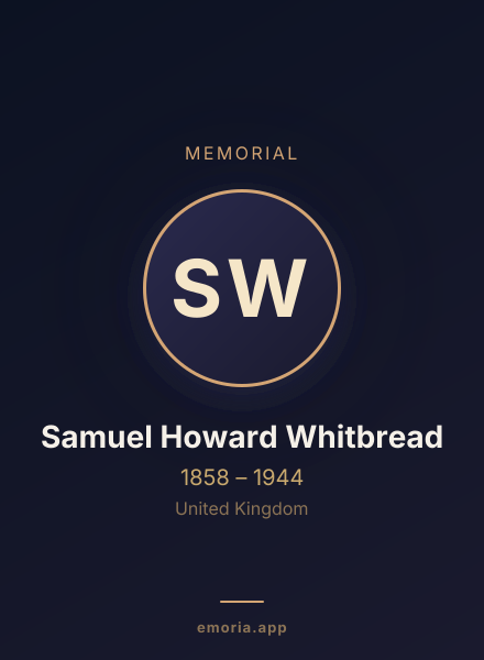 Memorial portrait of Samuel Howard Whitbread
