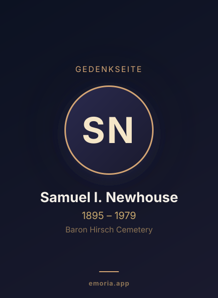 Gedenkportrait von Samuel I. Newhouse