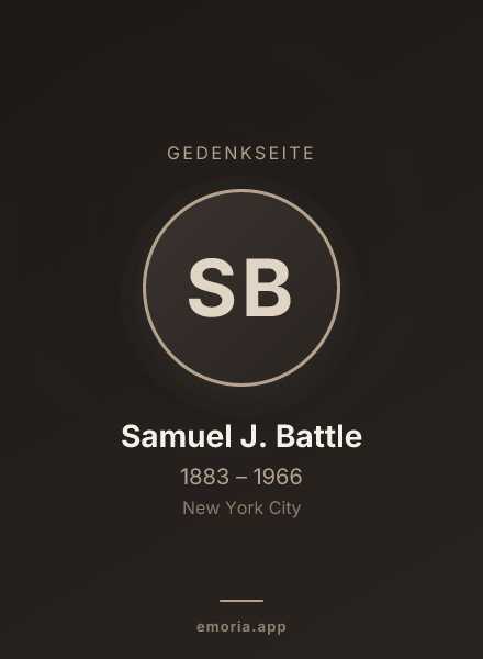 Gedenkportrait von Samuel J. Battle