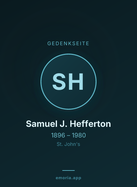 Gedenkportrait von Samuel J. Hefferton