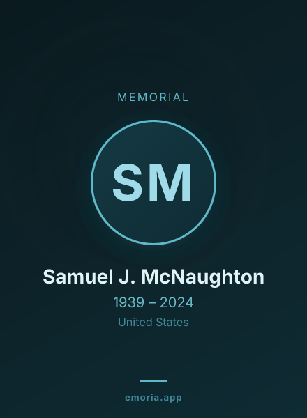 Memorial portrait of Samuel J. McNaughton