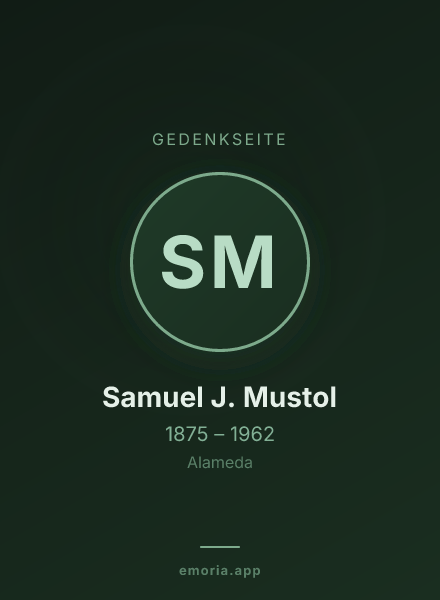 Gedenkportrait von Samuel J. Mustol