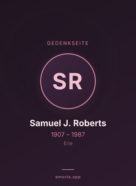 Gedenkportrait von Samuel J. Roberts