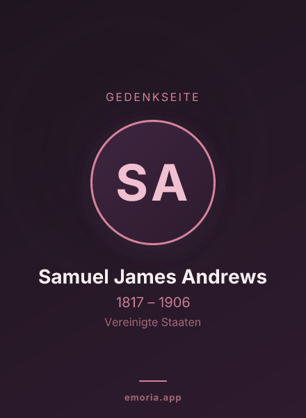 Gedenkportrait von Samuel James Andrews