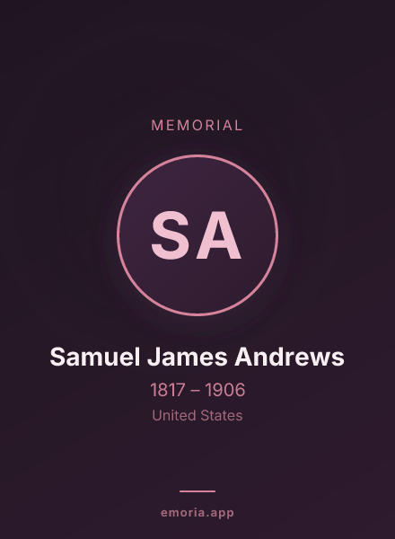 Memorial portrait of Samuel James Andrews