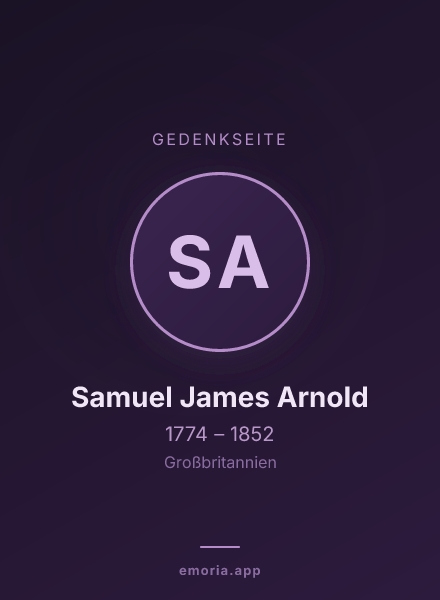 Gedenkportrait von Samuel James Arnold