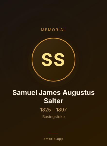 Memorial portrait of Samuel James Augustus Salter