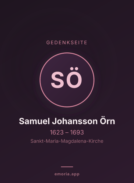 Gedenkportrait von Samuel Johansson Örn
