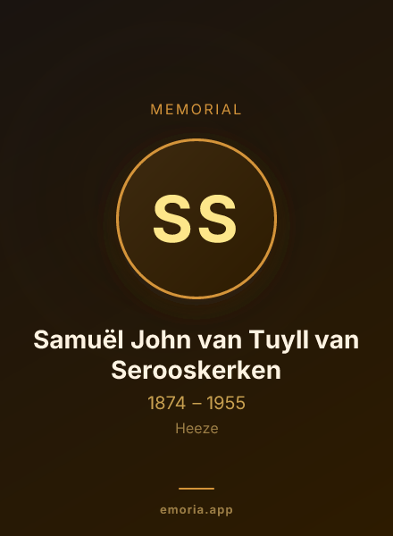 Memorial portrait of Samuël John van Tuyll van Serooskerken
