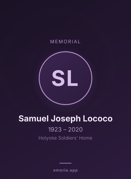 Memorial portrait of Samuel Joseph Lococo