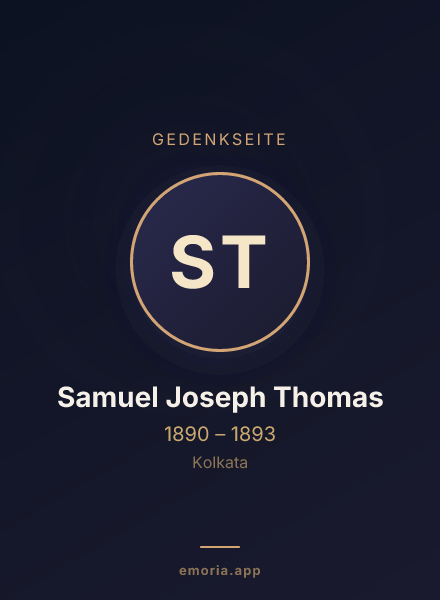Gedenkportrait von Samuel Joseph Thomas