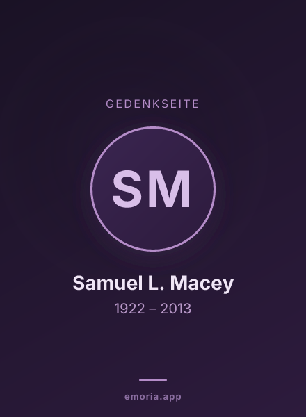 Gedenkportrait von Samuel L. Macey
