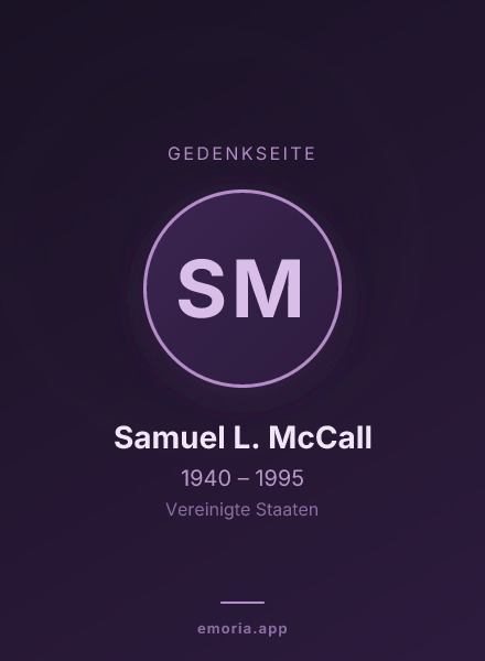 Gedenkportrait von Samuel L. McCall