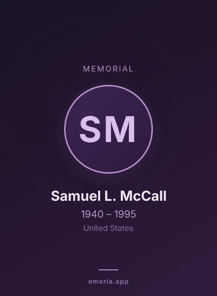 Memorial portrait of Samuel L. McCall