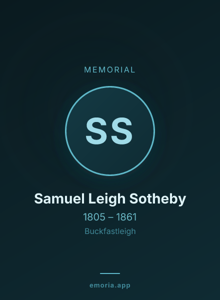 Memorial portrait of Samuel Leigh Sotheby