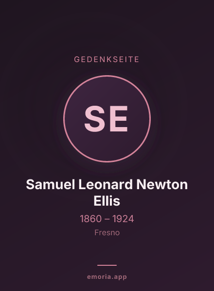 Gedenkportrait von Samuel Leonard Newton Ellis