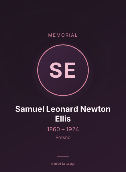 Memorial portrait of Samuel Leonard Newton Ellis