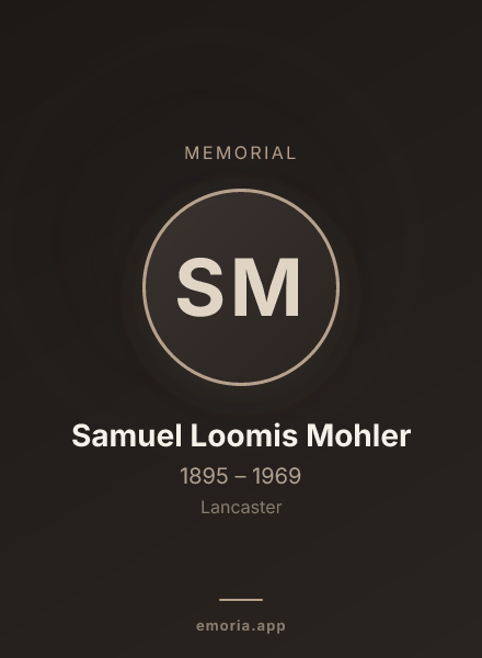 Memorial portrait of Samuel Loomis Mohler
