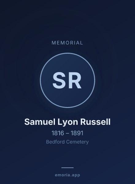 Memorial portrait of Samuel Lyon Russell