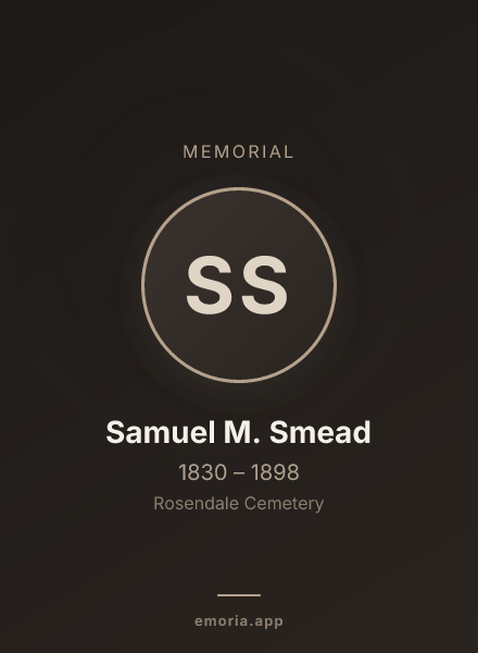 Memorial portrait of Samuel M. Smead