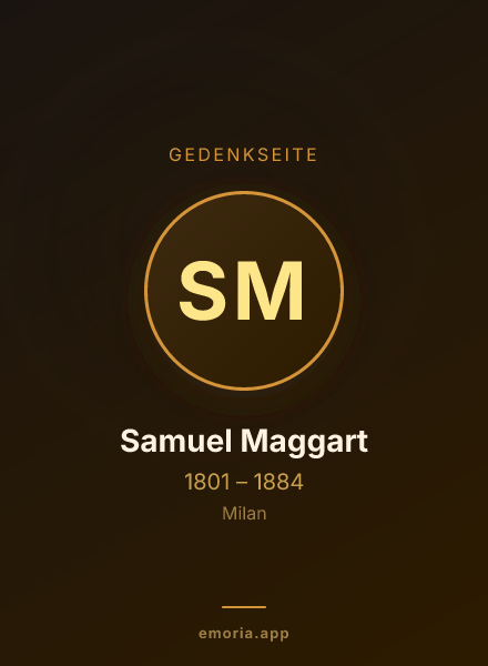 Gedenkportrait von Samuel Maggart