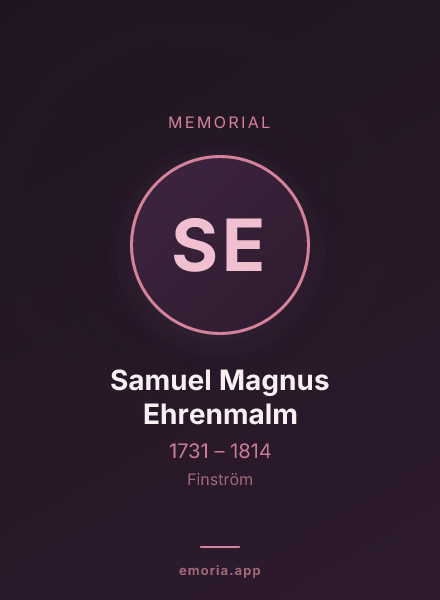 Memorial portrait of Samuel Magnus Ehrenmalm