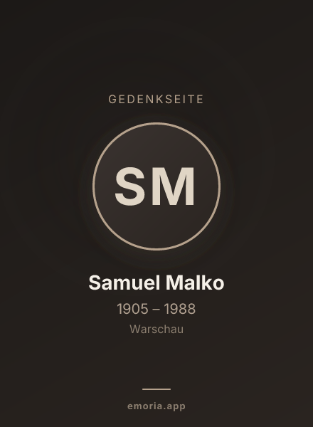 Gedenkportrait von Samuel Malko