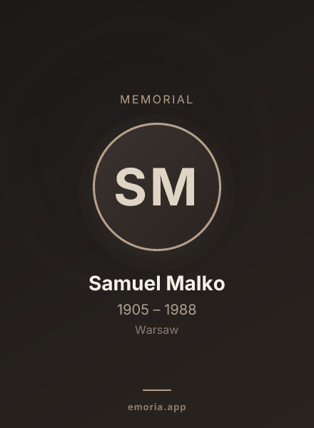 Memorial portrait of Samuel Malko