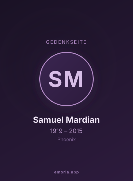 Gedenkportrait von Samuel Mardian